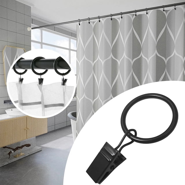 Heavy Duty Steel Fixing Clip for Secure Curtain Rings Hanger and Drapery Hooks on Roman Rods Durable Holders 30PCS