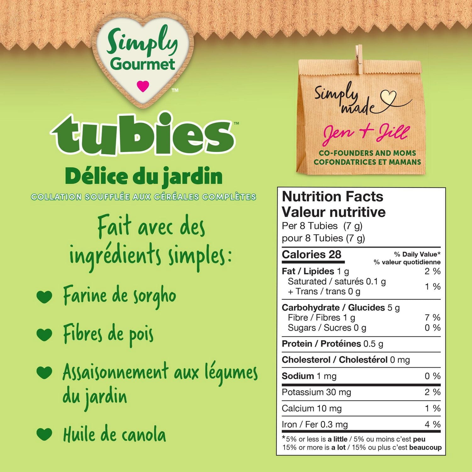 Simply Gourmet Garden Delight Tubies toddler snack