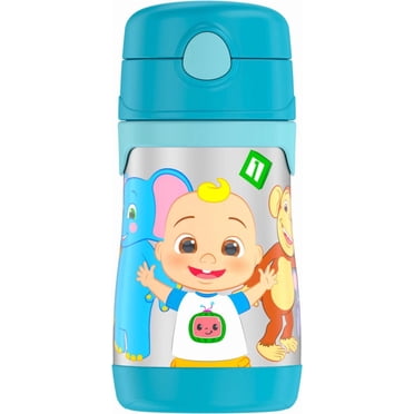 Thermos Kids Vacuum Insulated Stainless Steel 10 oz Straw Bottle, Cocomelon