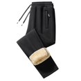 thumbnail image 3 of Styesk Men's Pants Man Solid Color Lamb Wool Fleecing Intensification Trousers Warm Pajama Pants, 3 of 4