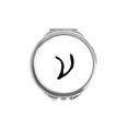 thumbnail image 1 of alphabet Grec nu Noir Main compact Miroir Rond portable Poche Verre, 1 of 3