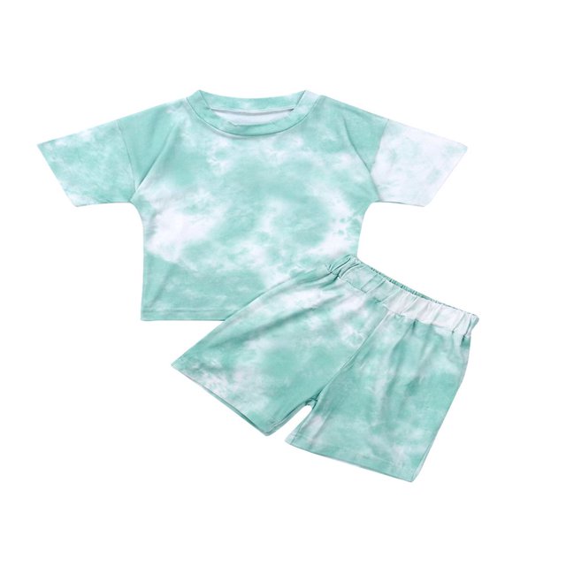 EIMELI Ensemble T-Shirt et Short Ajusté Col Rond pour Filles Tout-Petits