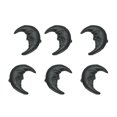 thumbnail image 1 of Set of 6 Crescent Moon Drawer Pulls, 2 Inch Black Cast Iron Faces, 1 of 7