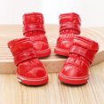 thumbnail image 3 of PU Leather Dog Snow Booties - Breathable, Anti-Slip - for Large Dogs, Winter Outdoor, Protect Paws from Snow/Ice, 3 of 8