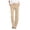 Khaki, variant on LLYwey on Sale Womens Pants Trendy Ladies Casual Slim High Elastic Waist Color Sports and Linen Pants New Full Length Pants Trousers Regular Fitted Navy XL