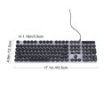 thumbnail image 2 of WEUVEB Clavier LED Filaire Noir en Plastique Clavier à Touches Rondes pour Voyage 1Ensemble, 2 of 7