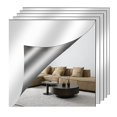 thumbnail image 4 of 5 Pcs Mirror Flexible Sheets Adhesive Self Decorative Plastic Decor Wall Home, 4 of 10