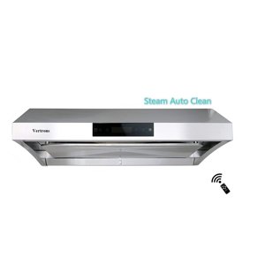 Vertrons 30" 850CFM Sous le capot de la gamme de cabinets de vapeur auto propre , conception d'extraction périmétrique supérieure , vitesse de contrôle six touches , fonction d'alimentation automatique , commande à distance GU10 LED Lumières