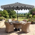 thumbnail image 4 of Costway Parasol de Patio 10 Pi avec Base Lestée, Sacs de Sable, Inclinaison à Bouton-Poussoir et Manivelle Gris, 4 of 10