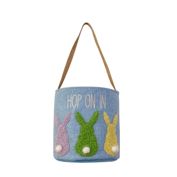 Non-woven Basket Decoration Rabbit Bow Storage Basket Portable Bucket - Suitable For Bathroom