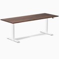thumbnail image 1 of Desky Dual Softwood Sit Stand Desk - American Rustic Pine / 80 x 30 Inches / White, 1 of 10