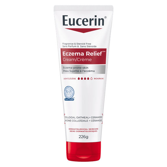 Eucerin Eczema Relief Body Cream for Eczema-Prone Skin, Steroid-Free and Fragrance-Free, Ceramide, Colloidal Oatmeal, 226g