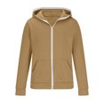 thumbnail image 2 of TIMIFIS Men's Zipper Hoodie Sweatshirt Jacket Fall Fashion Solid Lightweight Long Sleeve Jacket with Pockets, 2 of 5