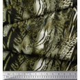 thumbnail image 3 of Soimoi Green polyester Crepe Fabric Leopard & Wild Animal Skin Print Sewing Fabric BTY 52 Inch Wide, 3 of 3