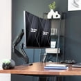 thumbnail image 2 of Dual Monitor up to es and lbs per Screen Pneumatic Arm Desk Mount Articulating Counterbalance VESA Stand Classic STANDVO, 2 of 9