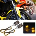 thumbnail image 4 of 2Pcs Moto Universelle, 2Pcs Moto Universelle Mini Jaune LED Tour Lumière Auto Accessoire Argent Transparent, 4 of 8