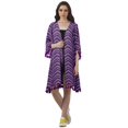 thumbnail image 2 of Moomaya Moss Georgette Printed Shrug Beach Cloth 3/4 Sleeve Cardigans For Women, 2 of 6