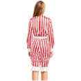 thumbnail image 2 of vastwit Combinaison Rayée Clown Cirque Méchant pour Femmes Manches Longues Shorts Combinaisons Costumes Halloween Blanc Rouge G, 2 of 5