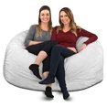 thumbnail image 1 of Ultimate Sack 5 Foot Foam Filled Washable Fur Covered Bean Bag Chair, Ivory, 1 of 8