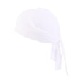 thumbnail image 3 of Comfortable Cotton Pirate Caps Headband Breathable Head Wrap Cycling Caps White, 3 of 8