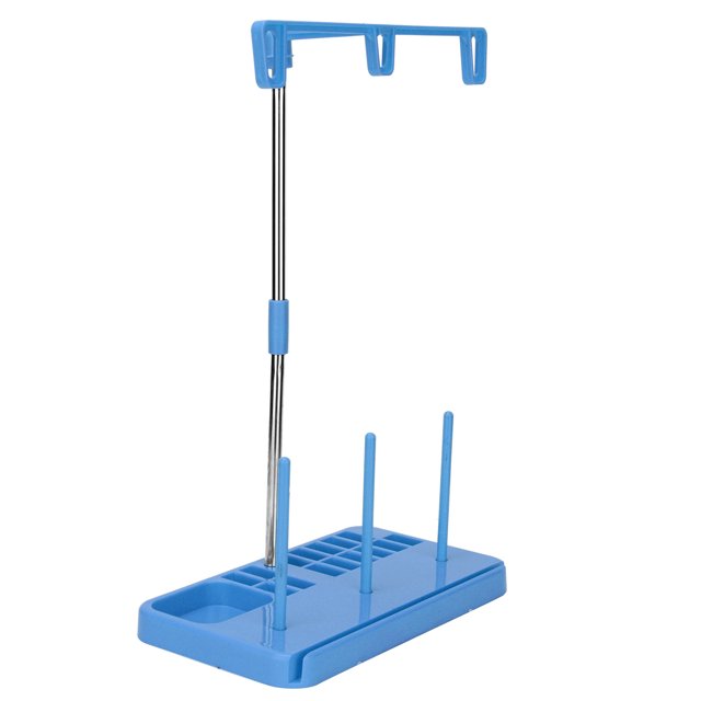 Support de Fil à 3 Bobines Amovible Outils de Couture Ménagers Support de Bobine pour Machine à Coudre Domestique Bleu Ciel
