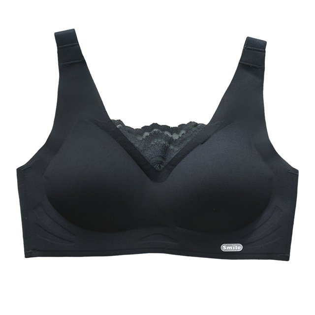 Women's Non Wired Padded Full Cup Bra - Wireless Supportive Bustier - W-Shape Structure Breathable Comfort Bra