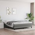 thumbnail image 1 of vidaXL Bed Frame Dark Grey 193x203 cm King Fabric, 1 of 5