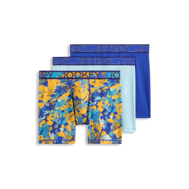 Jockey Men's Active Microfiber 5" Boxer Brief - 3 Pack