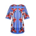 thumbnail image 3 of T-shirt à Manches Courtes à Imprimé Floral pour Femmes, 3 of 6