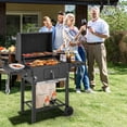 thumbnail image 3 of Costway Outdoor Charcoal Grill 391 sq.in. Cooking Area 2 Foldable Side Table BBQ Camping, 3 of 10