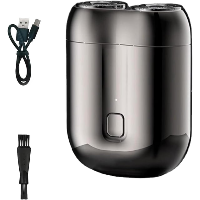 Repertoireof Shaver, Upgraded Electric Shaver for Men - Dual Magnetic Head, 7500 Rpm, Wet & Dry Usb Rechargeable Pocket Razor, Portable Mini Travel Razor, Waterproof & Low Noise (Gray)