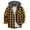 Yellow#hoodies for men clearance sale, variant on aohooy Men's Plaid Hoodie Flannel Shirt Jacket Fall Casual Lightweight Drawstring Long Sleeve Button Down Shirts with Pocket Orange,XXXL