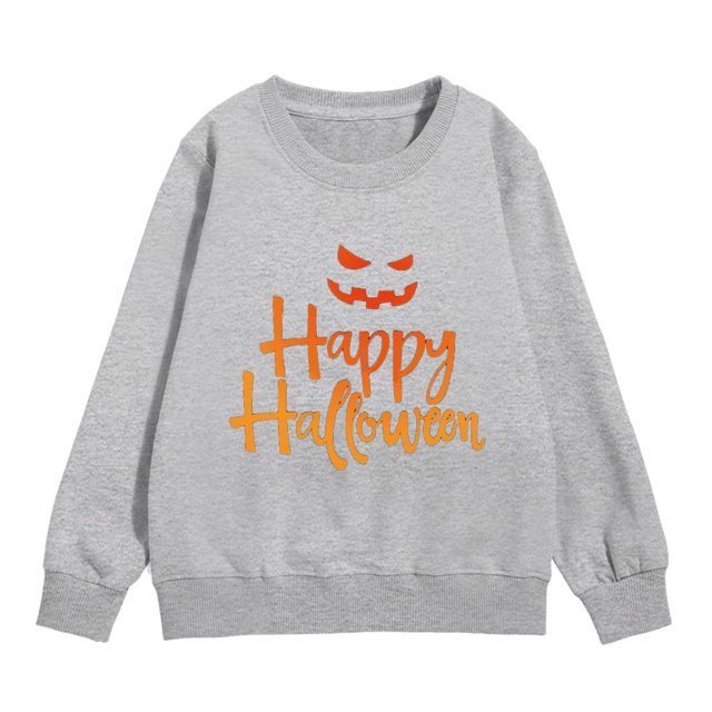 PMVFHDE Liquidation Chandail en Molleton pour Enfants, Chandail en Molleton Imprimé pour Tout-Petits, Manches Longues, Col Rond, Automne, Pull Décontracté Gris, 130