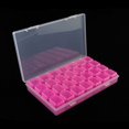 thumbnail image 5 of Gospire Small 28 Grids Box Clear Plastic Jewelry Craft Storage Container Painting Embroidery Diy Art Craft Accessory Organizer Case (Colorful),White Storage Case, 5 of 5