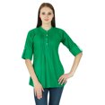 thumbnail image 1 of Robe Haut Boho Unie Tenue Décontractée Tunique Vêtements pour Femmes Coton Robe d'Été, 1 of 4