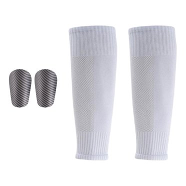 jinwen 2Pcs Miniature Shin Guards with Socks Soccer Equipment for Adult Kids Sports S