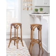 thumbnail image 5 of Whit Rattan Seat Backless Barstool, Walnut, 5 of 5