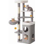 Condo Cat Tall à plusieurs niveaux avec grottes de scratching Postes Perches sombres UPCTG