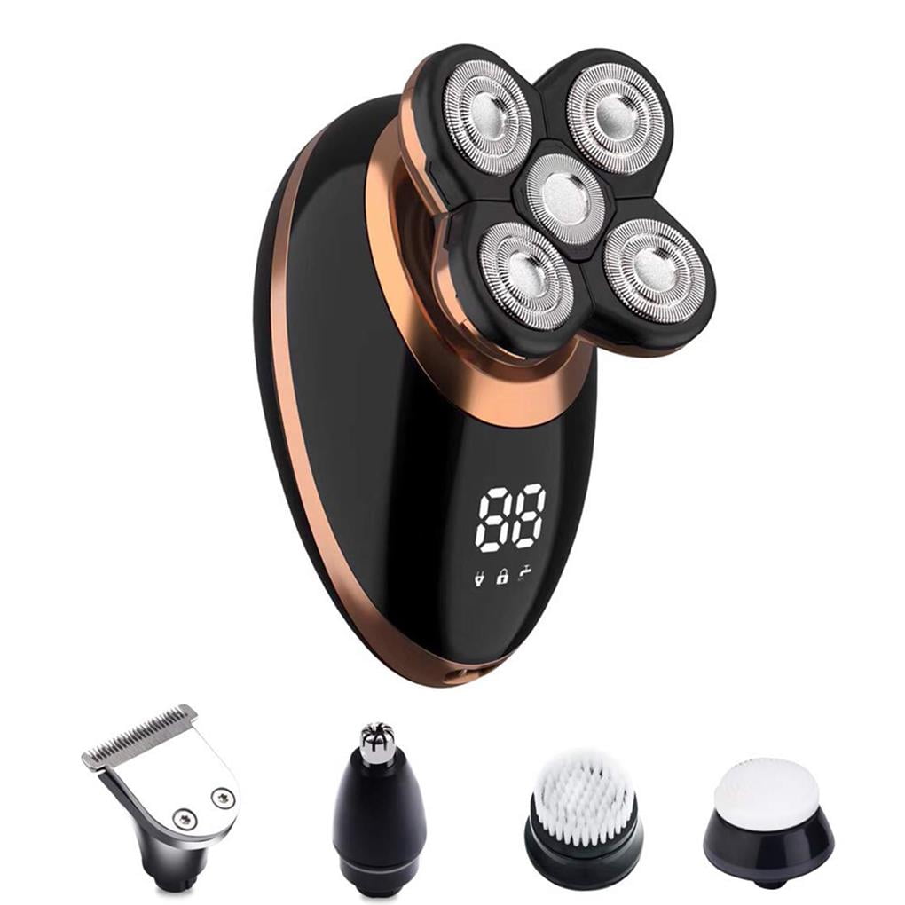 yingyy Electric for Men Bald Head Shaver 5 In 1 Cordless Head Shaver Waterproof Men Electric Shaver USB Rechargeable Grooming Kit