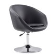 thumbnail image 1 of Manhattan Comfort Chaise Réglable en Hauteur en Similicuir Noir et Chrome Poli, 1 of 3