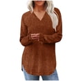 thumbnail image 1 of BLVB Womens Soft Long Sleeve V Neck Shirts Solid Color Casual Ribbed Knitted Pullover Tunic Tops Lightweight Curvy Sweaters, 1 of 7