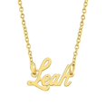 thumbnail image 1 of KISPER 18K Gold Plated Stainless Steel Personalized Name Pendant Necklace, Leah, 1 of 24
