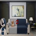 thumbnail image 2 of Housse de Protection Réversible pour Meubles de Chiens et Chats Chaise Marine/gris, 2 of 5