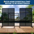 thumbnail image 3 of Metal Garden Fence Panels – 72" Decorative Rust-Proof Scroll – Freestanding Privacy Screen – Yard, Flower Bed, Patio, Pool & Lawn – Snap-Together – Weather Resistant – Black, 3 of 7