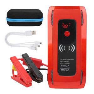 26000mAh Car Jump Starter Power Bank Multifunction 1500A Dual USB Emergency Light Universal for 12V Diesel Gasoline Car