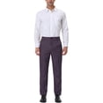 thumbnail image 2 of INSPIRE CHIC Men's Pants Stripes Zipper Closure Front Pockets Dress Pants 34 Purple White, 2 of 7