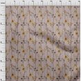 thumbnail image 4 of oneOone Tissu Flex Coton Brun Fauve Floral Rétro Projets de Couture Tissu Imprimé au Mètre 40 Pouces de Large, 4 of 5