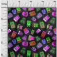 thumbnail image 2 of oneOone Viscose Chiffon Green Fabric Halloween Craft Projects Decor Fabric Printed By The Yard 42 Inch Wide, 2 of 4