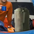 thumbnail image 2 of Sleeping bag storage bag – Portable nylon camping sack Waterproof backpack Army Green, 2 of 5