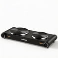 thumbnail image 1 of Cusimax Upgraded 1800W Double Electric Hot Plate,Induction Cooktop,Concealed Handle, Precise Temp Controls, Works with All Cookware & Easy to Clean, 1 of 7